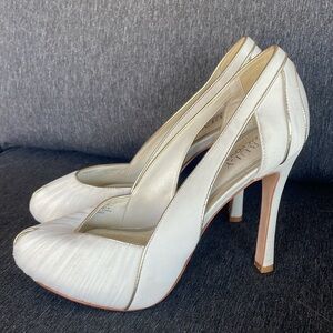 Truly Zac Posen wedding prom shoes heels off white US 7,5 zacposen pin up